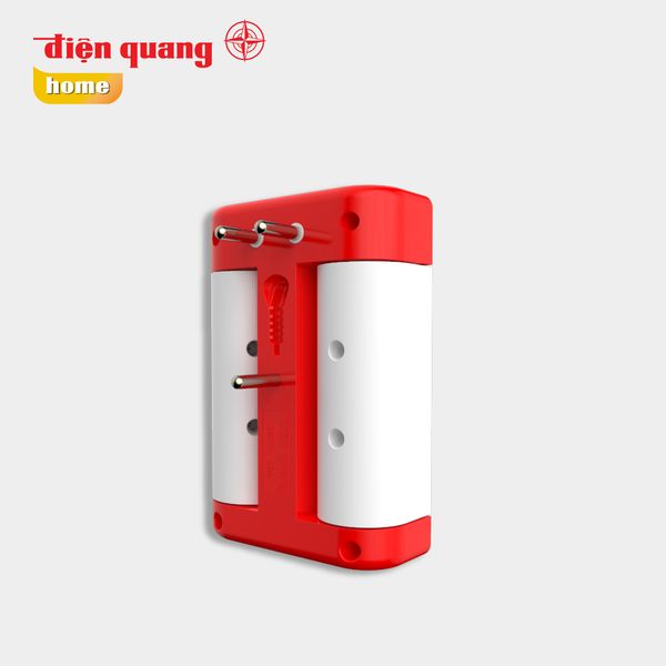 Ổ cắm Xoay 90° Điện Quang ĐQ ESK RT 63RW ( 6 lỗ 3 chấu, màu đỏ trắng )