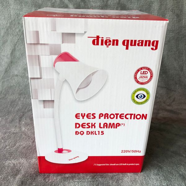 DRAFT Đèn bàn bảo vệ thị lực Điện Quang ĐQ DKL15 WBE (Màu trắng-xanh da trời, bóng led daylight