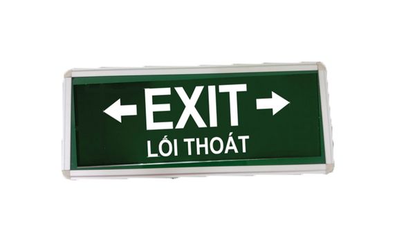 Bộ đèn thoát hiểm song ngữ Điện Quang ĐQ EX06 SC06L.1D ( 2W, 6 LED, 2 mặt, chữ EXIT-Lối Thoát, 2 hướng )