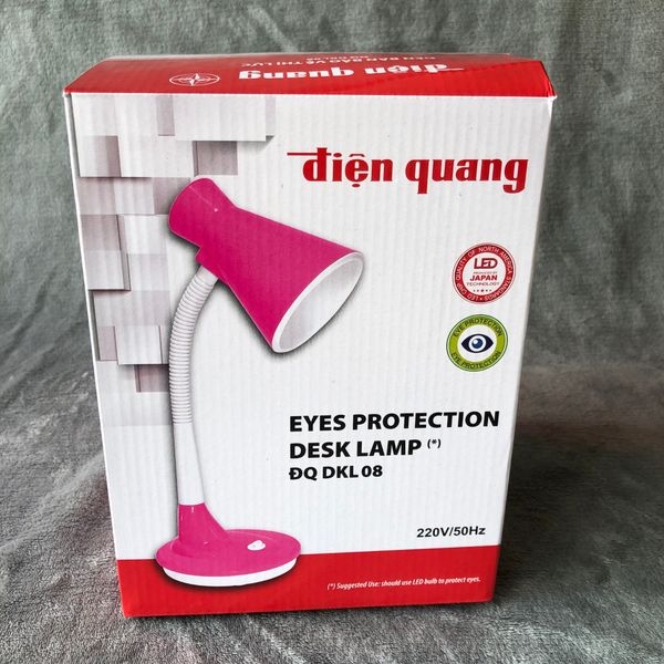 DRAFT Đèn bàn ĐQ DKL08 GW (kiểu chóa nhựa, xanh lá-trắng, không bóng)