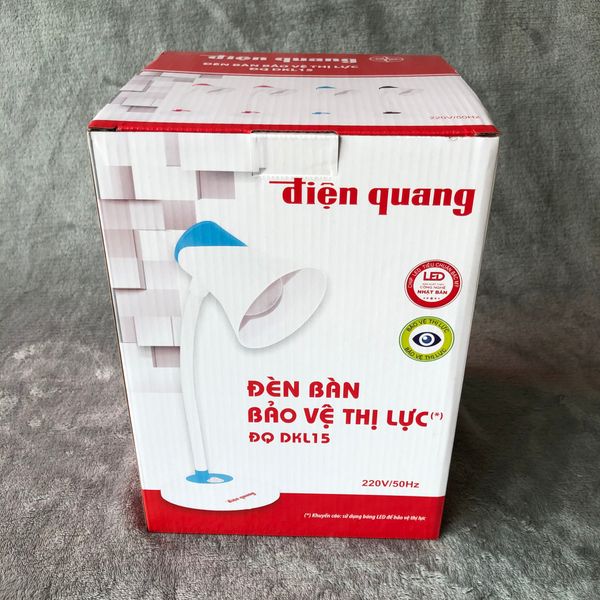 Đèn bàn bảo vệ thị lực Điện Quang ĐQ DKL15 WP BW (Màu trắng-hồng, bóng led Warmwhite)