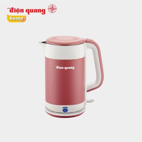 Ấm đun nước cao cấp Điện Quang ĐQ EKT10 1818 PL KW ( 1800W, 1.8L, inox 304, vỏ 2 lớp, có chức năng giữ ấm, màu đỏ mận )