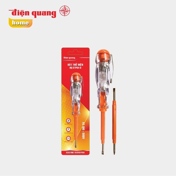 Bút thử điện Điện Quang ĐQ ETP04 O ( 2 đầu vít, 160 mm, màu cam )