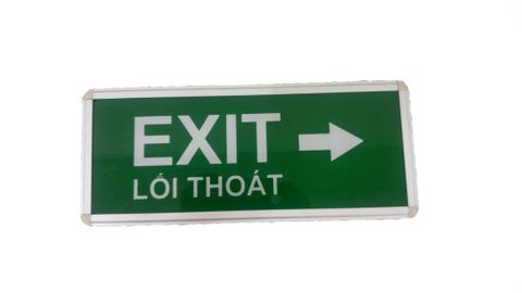Bộ đèn thoát hiểm song ngữ Điện Quang ĐQ EX06 SC06L.1D ( 2W, 6 LED, 2 mặt, chữ EXIT-Lối Thoát, 1 hướng )