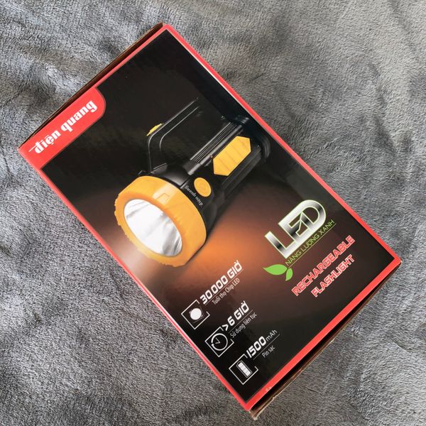 DRAFT Đèn Pin LED Điện Quang ĐQ PFL09 R BLB (Pin Sạc, Đen - Xanh dương) - bỏ