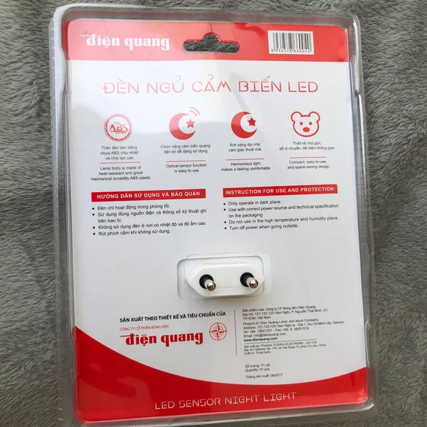 Đèn ngủ cảm biến LED Điện Quang ĐQ LNL02 WW ( Cảm biến quang, hình con gấu, ánh sáng vàng )