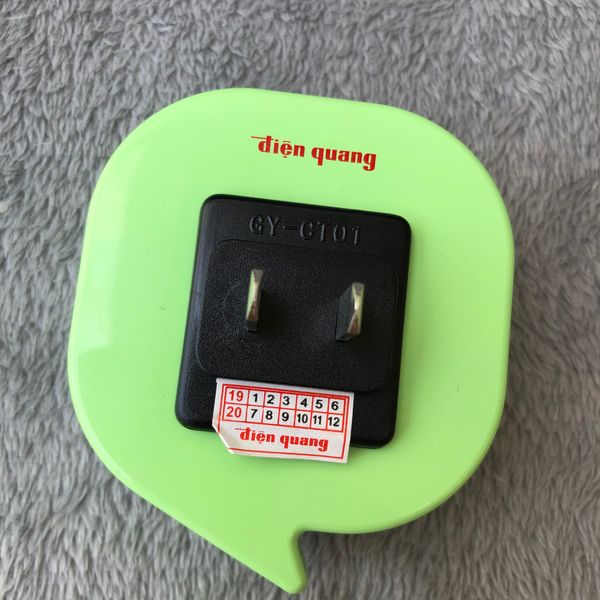 Đèn ngủ cảm biến LED Điện Quang ĐQ LNL09 WW ( Cảm biến quang, hình tin nhắn, ánh sáng trắng )