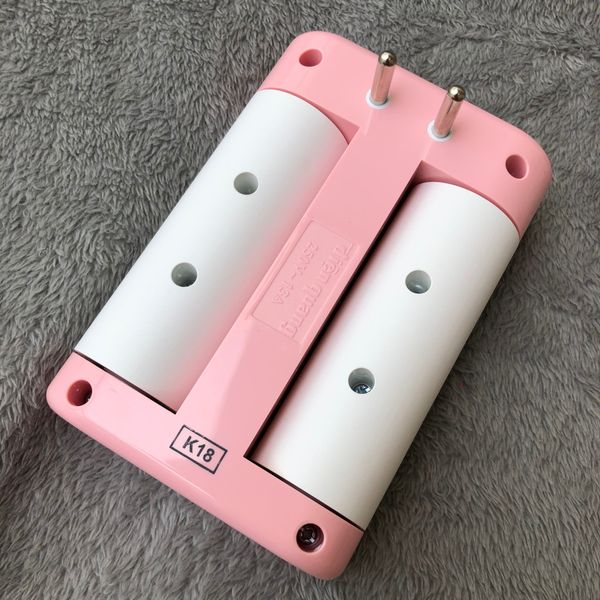 Ổ cắm Xoay 90° Điện Quang ĐQ ESK RT 6PW ( 6 lỗ, màu hồng trắng )
