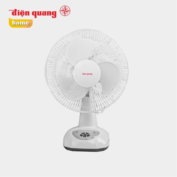 Quạt sạc Điện Quang ĐQ RF01 W ( Màu trắng, có đèn ngủ ) - Quạt sạc 9 mức gió, tự ngắt khi sạc đầy, tích hợp đèn ngủ và hẹn giờ
