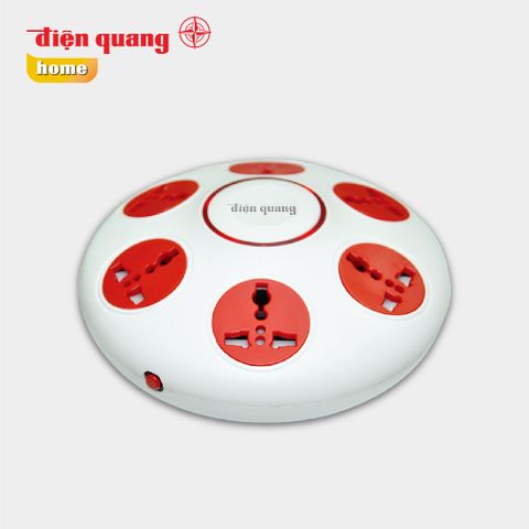 Ổ cắm Điện Quang ĐQ ESK.106 ( Kiểu UFO 6 lỗ 3 chấu )