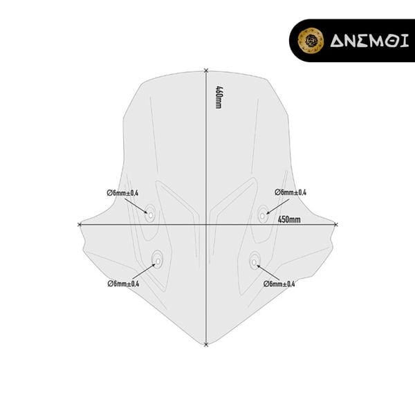  Kính chắn gió GIVI D1171S màu khói cho HONDA CB500X (2019 -2024) 