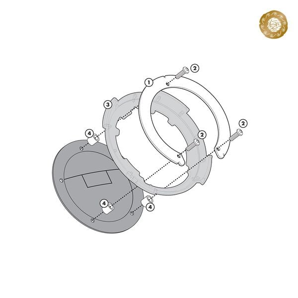  Pát bình xăng GIVI BF05-MY gắn túi TANKLOCKED dành cho xe YAMAHA 