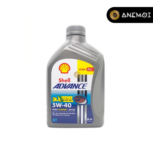 Nhớt tổng hợp toàn phần cho xe tay ga SHELL ULTRA SCOOTER 5W-40 (800mL) 