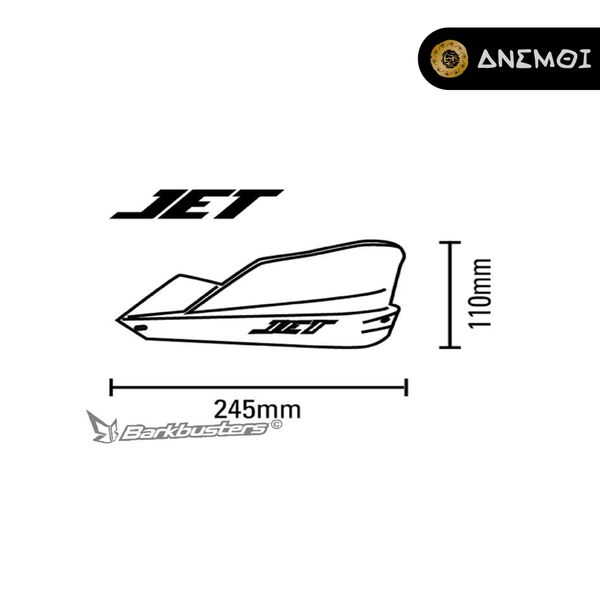  Bộ bảo vệ tay lái Barkbusters JET 22mm Universal dành cho nhiều dòng xe 