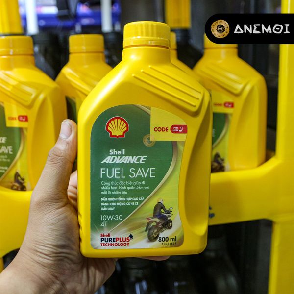  Nhớt tổng hợp cap cấp dành cho xe máy SHELL FUEL SAVE 10W-30 (800mL) 