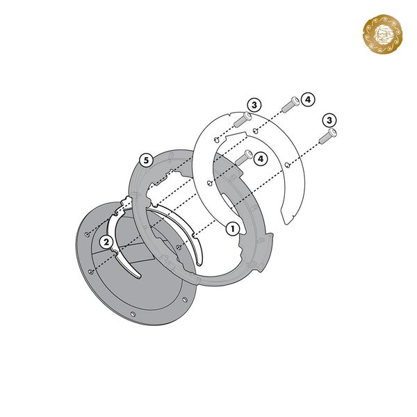  Pát bình xăng GIVI BF02-MY gắn túi TANKLOCKED dành cho xe APRILIA, MV Agusta, TRIUMPH. 