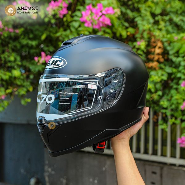  Mũ bảo hiểm fullface HJC C70 - MATTLE BLACK (2024) 