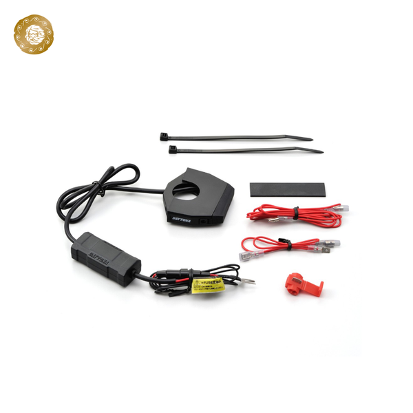  Cùm sạc USB Daytona 24W gắn tay lái (2 cổng) 