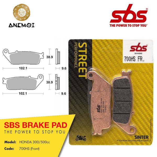  Má phanh trước SBS 700 HS cho Rebel 300/ 500, CB500 F/X/R 