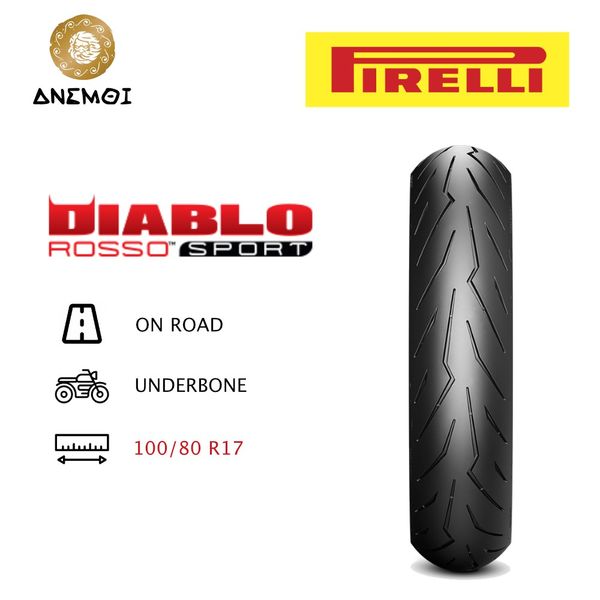  Vỏ lốp xe Pirelli Diablo Rosso Sport - 100/80R17 M/C 52S TL-F/R (lốp trước, sau) 