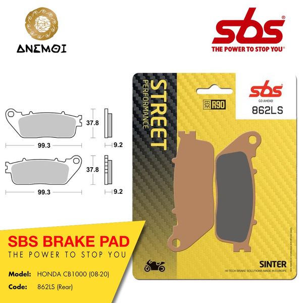  Má phanh sau SBS 862 LS cho CB1000R 2019 