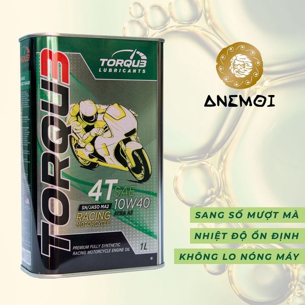  Nhớt Tổng Hợp Torqu3 10W40 1L (Xe Mô-tô) 