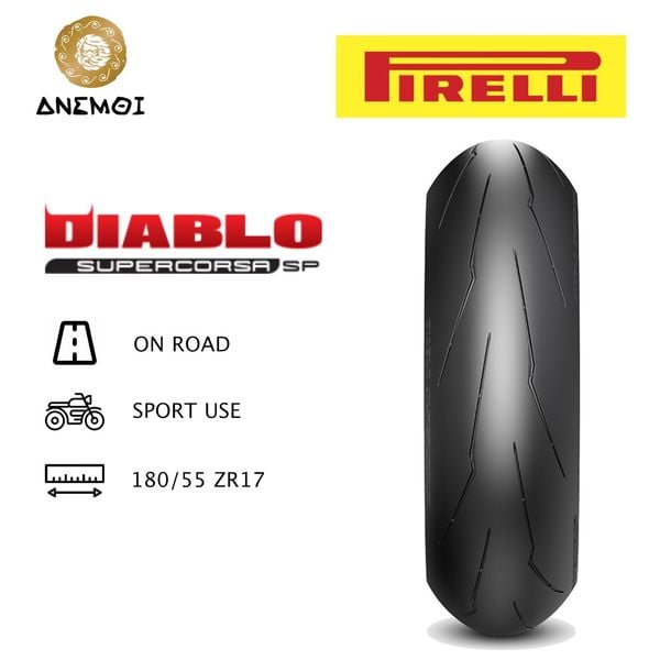  Vỏ lốp xe Pirelli SuperCorsa V3 - 180/55ZR17 M/C TL 73W-R (lốp sau) 