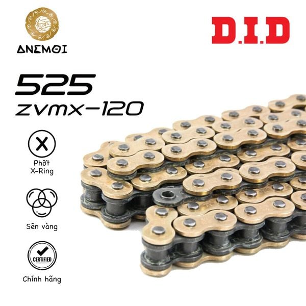  Sên DID Super Street 525 ZVM-X 120 mắt (Made in Japan) 