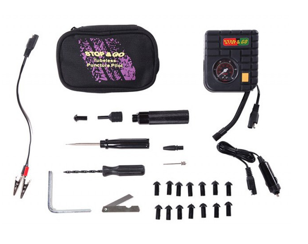  Combo bộ bơm điện và vá nấm STOP&GO cho mô tô, xe máy 