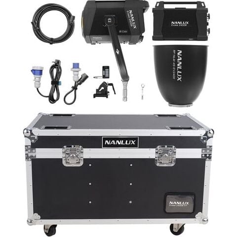 Nanlux Evoke 2400B Kit LED Bi-Color SpotLight With Reflector in Flight Case