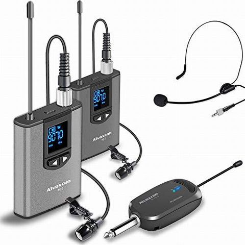 Micro không dây dành cho điện thoại và camera Alvoxcon TG220 Wireless Lapel Microphone for Phone & Camera