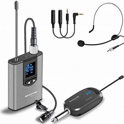Micro Không Dây Alvoxcon UHF Single Channel Headset & Lavalier | Kingcom