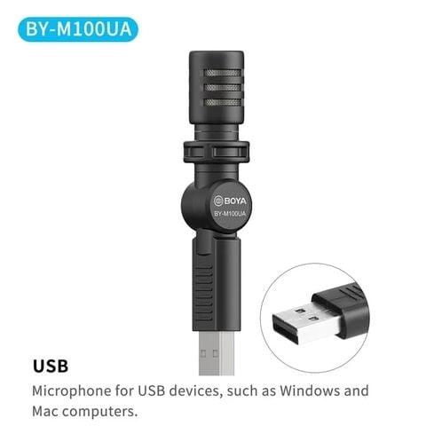 BOYA BY-M100UA Mic thu âm dành cho máy tính Win & Mac