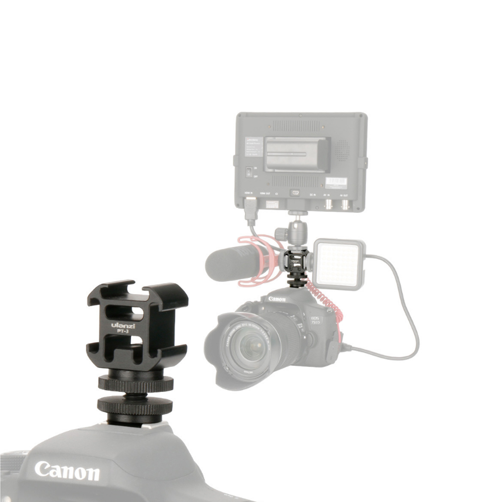 Mini Led Cold Shoe Ulanzi PT-3S Triple Cold Shoe Mount - Công Nghệ Shop