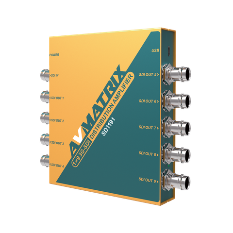AVMATRIX SD1191 (1×9 SDI Reclocking Distribution Amplifier)