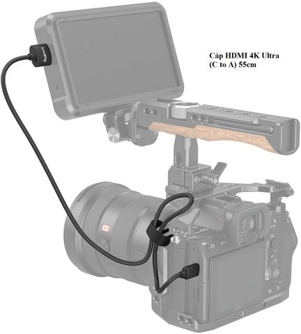 Cáp SmallRig 3041 HDMI 4K Ultra 55cm hỗ trợ Máy ảnh giao diện loại HDMI-C và màn hình giao diện loại HDMI-A