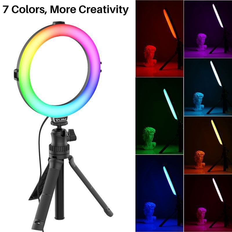 ULANZI VIJIM K9 RGB – Đèn LED đổi màu Ring Light Stand + Phone Holder
