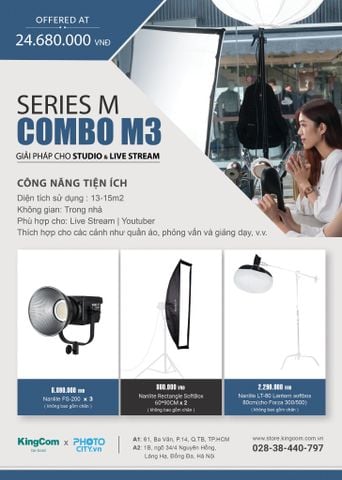 NanLite Combo M3 – Trọn bộ Combo đèn led cho Studio và Livestream