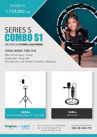 NanLite Combo S1 – Giải pháp tuyệt vời cho Youtuber / Live Stream/ Makeups