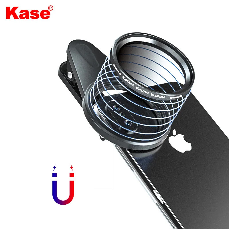 Kase / Filter hình tròn từ tính Magnetic Star Burst Filter Set (Filter + Magnetic clip) có kẹp chuyển đổi cho điện thoại thông minh