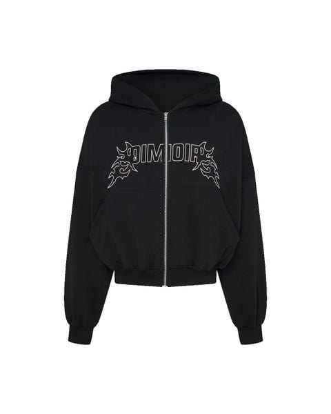 DIMOIR Black Smoke Zipper Hoodie 