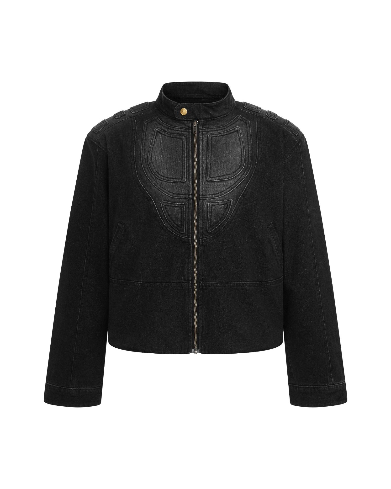 ジャケット・アウター FEKETE  DENIM BIKER JACKET Faded Denim Biker Jacket – Dimoir Studio
