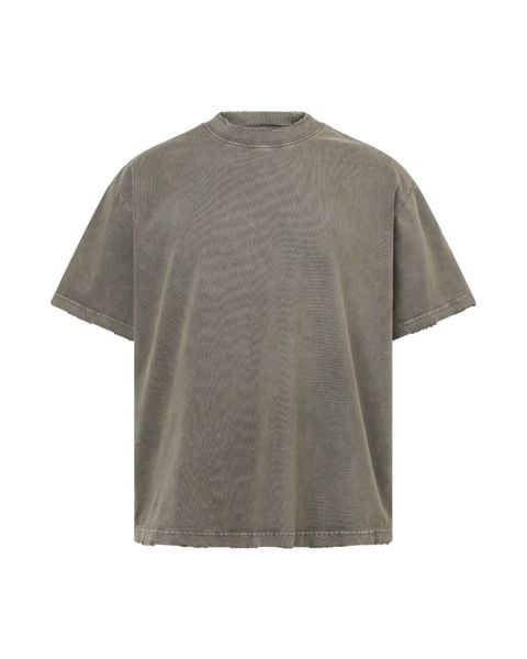 DIMOIR Dark Olive Ripped T-Shirts 