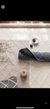  Rhombus Indian wool rug - Light Brown 