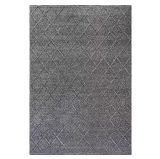 Rhombus Indian wool rug - Dark Grey 