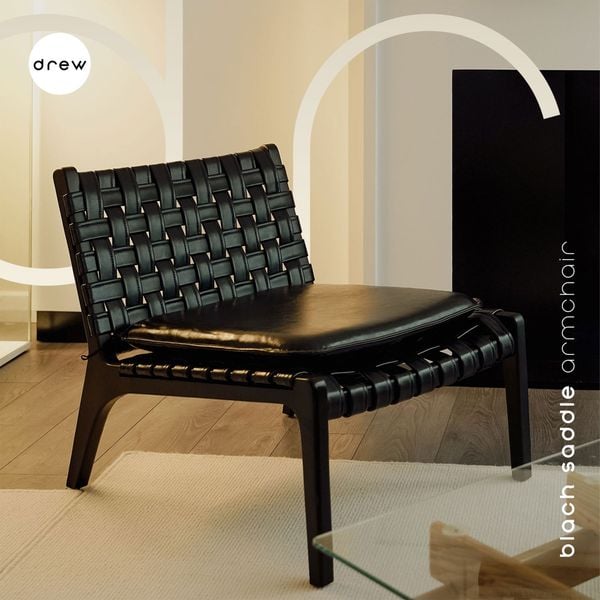  black saddle armchair 