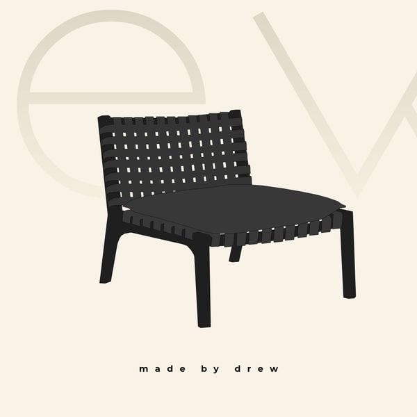  black saddle armchair 