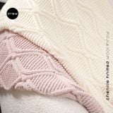  Chenille knitted wool throw 1.3x1.6m 