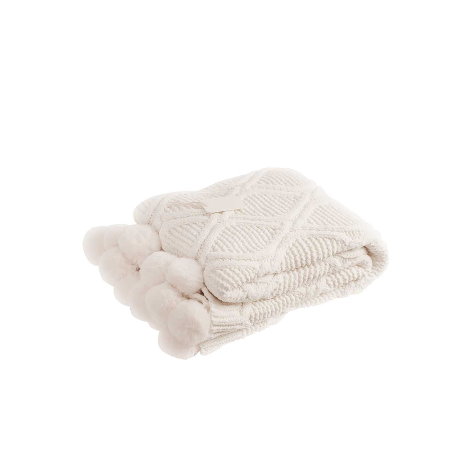  Chenille knitted wool throw 1.3x1.6m 