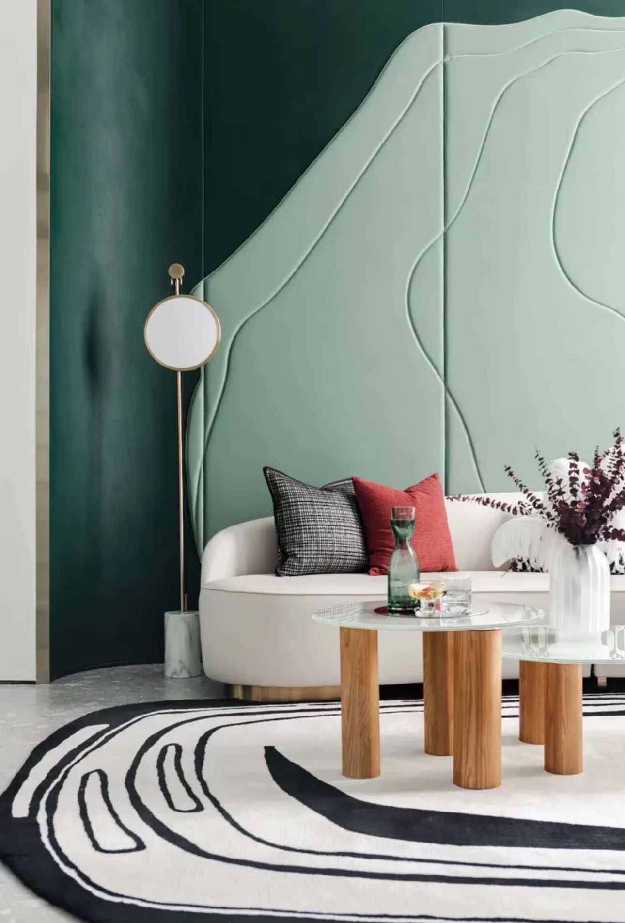 Hand-woven Abstract BW Rug – Studio by Drew